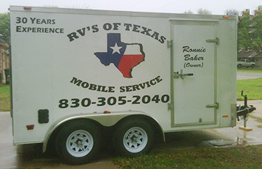 RV's of Texas Mobile Service --- We're on the road what us at our blog.